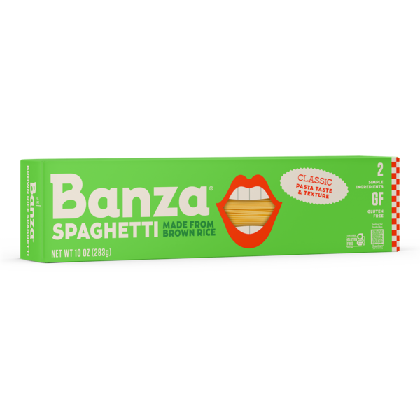 Banza Brown Rice Spaghetti Pasta, Gluten Free, Non GMO, Made In Italy