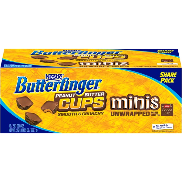 Nestle Butterfinger Mini peanut butter cups Chocolate Candy (2.83 oz) Instacart