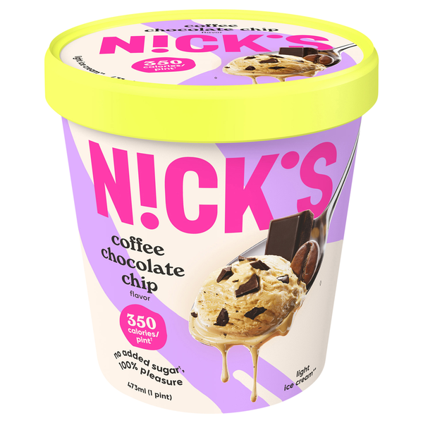 N!ck's Coffee and Chocolate Chip Swedish Style Light Ice Cream