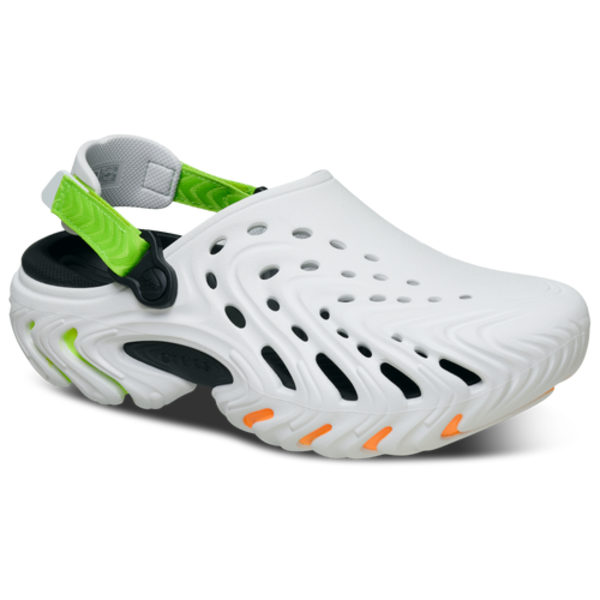 Crocs Men's Echo II Clogs, Size 8 - Gray/Orange/Green