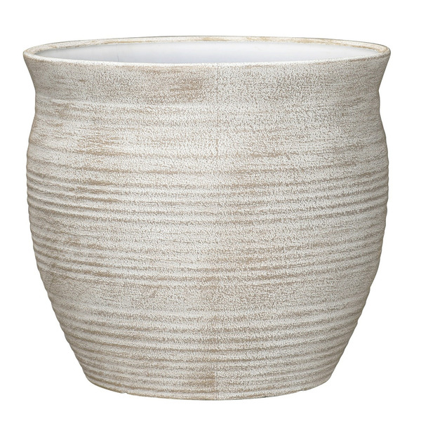 allen + roth 12.05-in W x 12.05-in L x 11.69-in H Terracotta Recycled plastic Round Indoor Planter