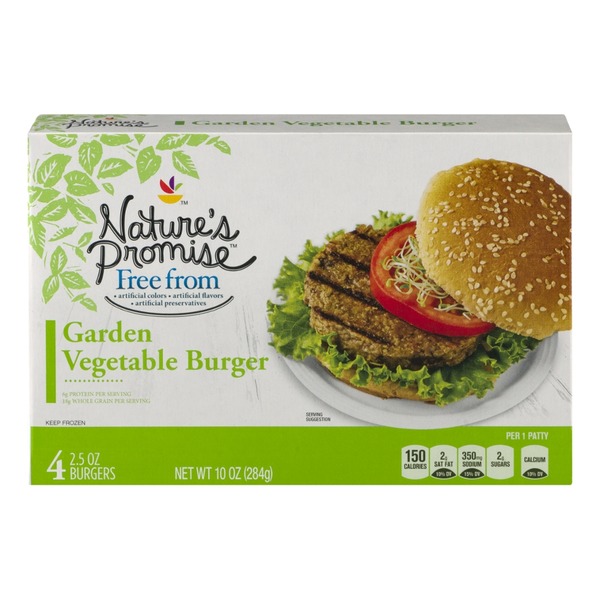 Nature S Promise Garden Vegetable Burger 4 Ct 2 5 Oz From