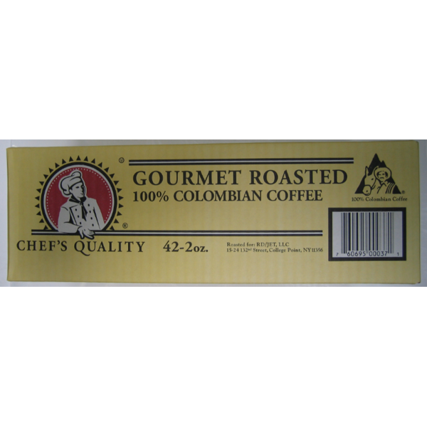 Chef's Quality - Colombian Ground Coffee - 42/2 oz Packets