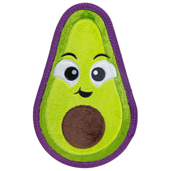 Outward Hound Tough Skinz Avocado Durable Dog Toy, Medium - Green