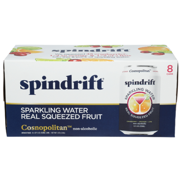 Spindrift Cosnopolitan Sparkling Water & Real Squeezed Fruit 8 Pack Case