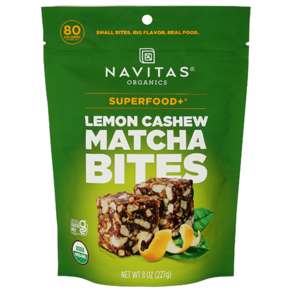 Navitas Organics Organic Lemon Cashew Matcha Superfood+ Bites