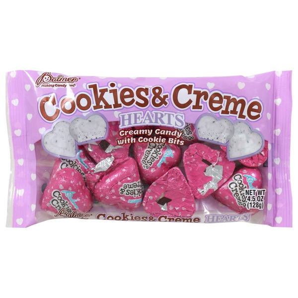 Palmer Candy Cookies & Creme Heart Creamy Candy With Cookie Bits