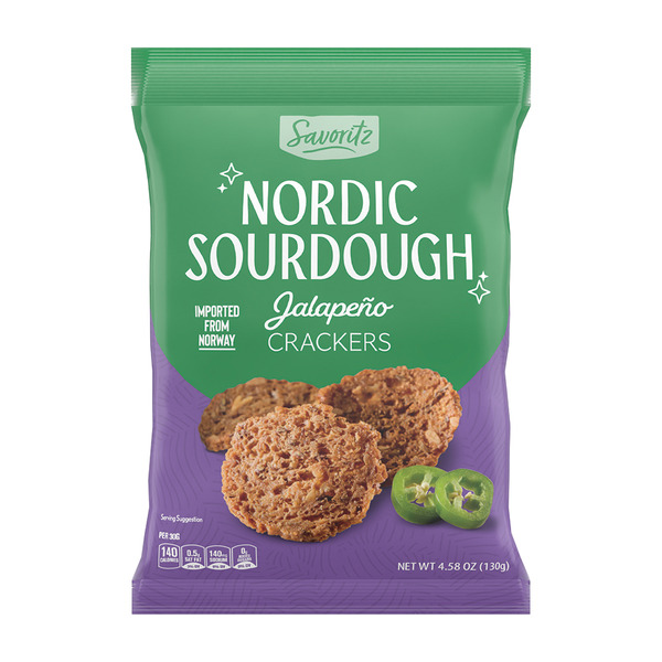Savoritz Nordic Sourdough Jalapeno Flavored Crackers