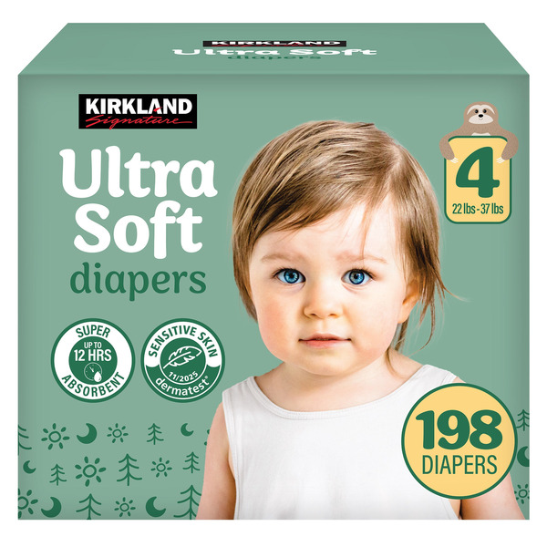 Kirkland Signature Diaper Sizes 3-7, Size Four