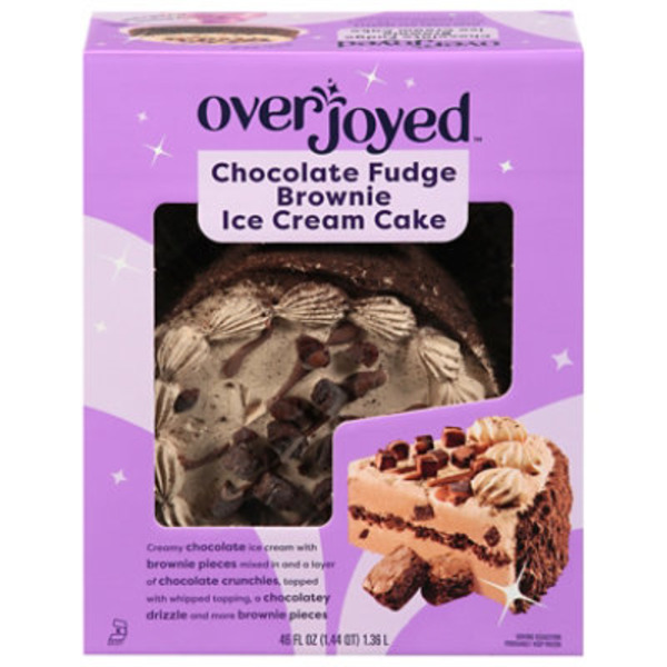 Overjoyed Chocolate Fudge Brownie Ice Cream Cake
