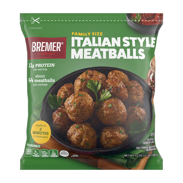 Bremer Family Size Italian Style Meatballs, 32 oz