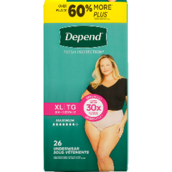 Depend Large Fit-Flex Women's Maximum Absorbency Incontinence Underwear ...