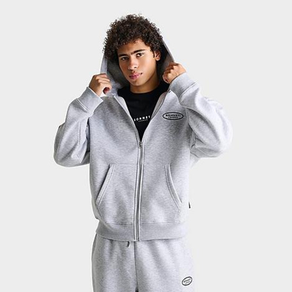 Sonneti Men's Oval Fleece Full-Zip Hoodie, L - Swish Grey