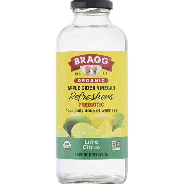 Bragg Apple Cider Vinegar, Organic, Lime Citrus (16 oz) Instacart