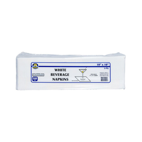 Sunset - White Cocktail Napkins, 2-Ply - 4/500 Ct