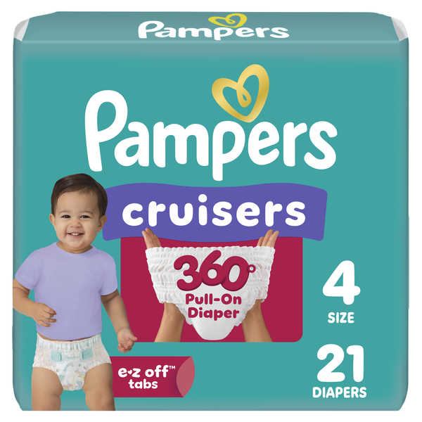 Pampers Cruisers 360 Pull-On Diapers, Size 4 (22-37 lbs)