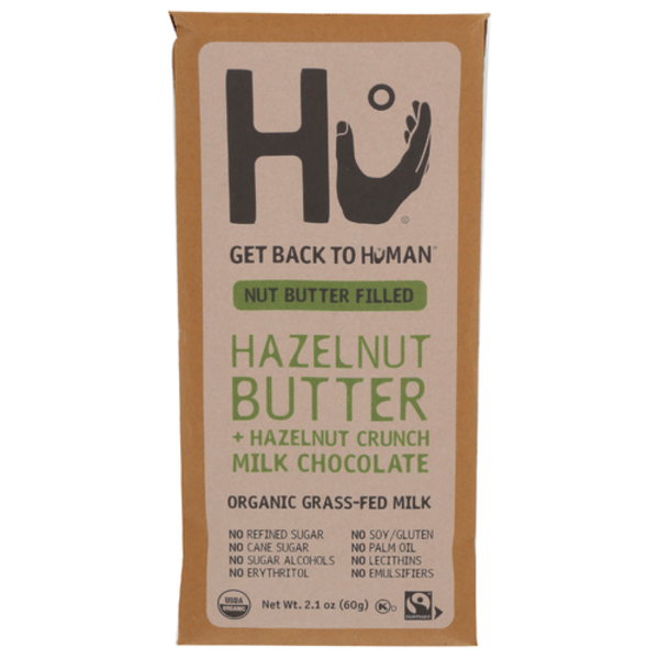 Hu Organic Hazelnut Butter & Hazelnut Crunch Milk Chocolate Bar