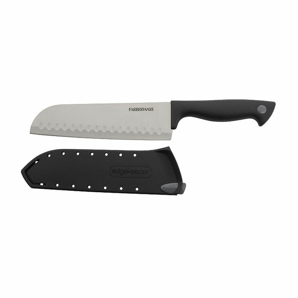 Farberware ® 7-in. Santoku Knife with EdgeKeeper Sheath, Black