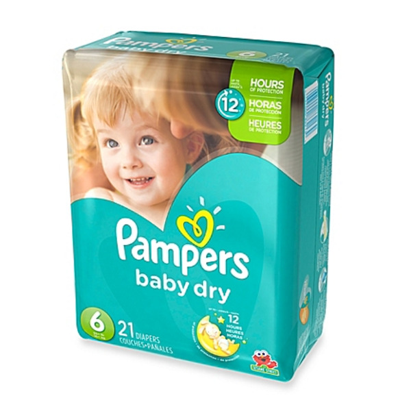 Pampers- Size 6 Baby Dry Disposable Diapers- 4/21 ct