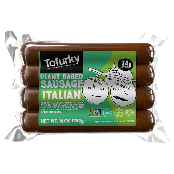 Tofurky Italian Sausage with Sun-Dried Tomatoes and Basil