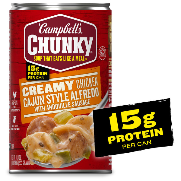 Campbell's Creamy Cajun Style Chicken Alfredo Soup Same-Day