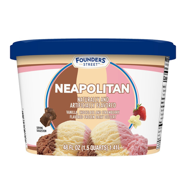 Founders Street Neapolitan Vanilla Chocolate And Strawberry