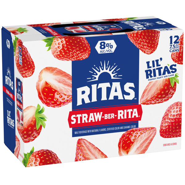 Ritas Straw-Ber-Rita 12 Pack, 7.5 Fl Oz Can Same-Day Delivery or