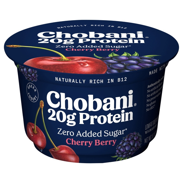 Chobani Zero Added Sugar Lowfat Greek Cherry Berry Yogurt Same-Day