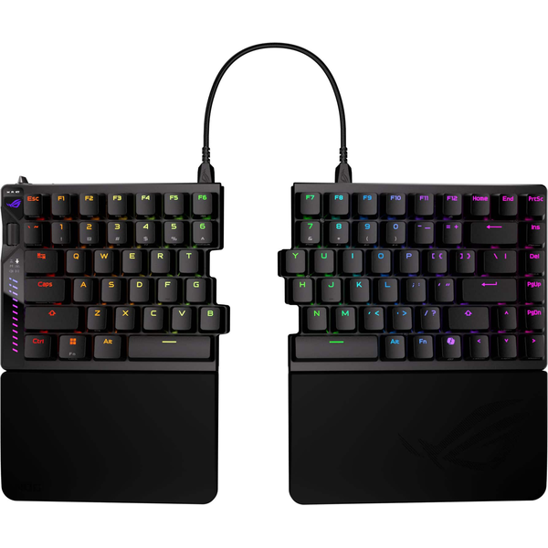 ASUS Falcata 75% Wireless Magnetic Hall Effect RGB Ergonomic Gaming Keyboard With Hot-Swappable ROG HFX V2 Switches - Black