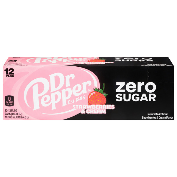 ストロベリーシュガー Dr Pepper Zero Sugar Strawberries & Cream Soda Same-Day Delivery
