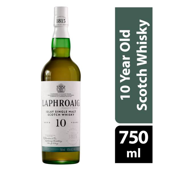 Laphroaig 10 Year Old Islay Single Malt Scotch Whisky Same-Day