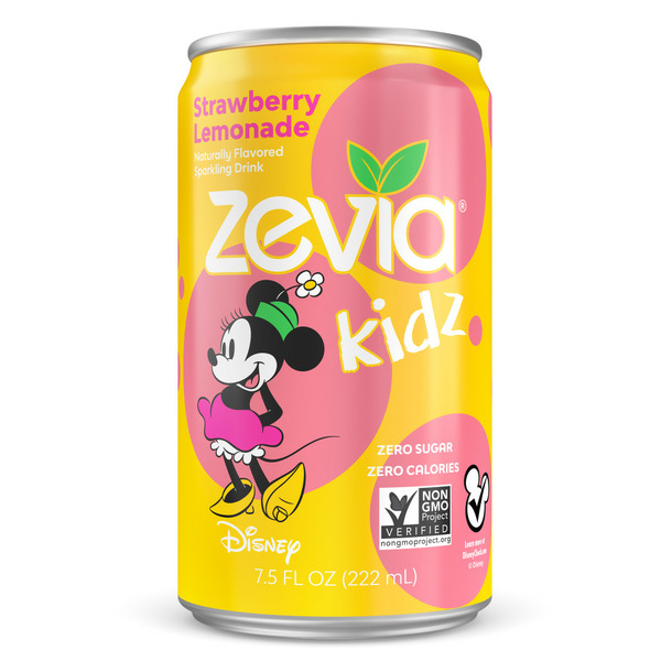 Zevia Kidz Zero Calorie Strawberry Lemonade Sparkling Drink Same