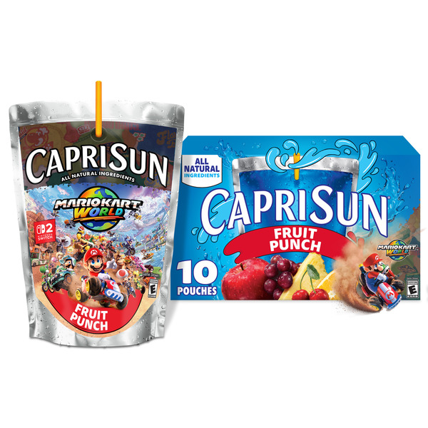 Capri Sun Fruit Punch Naturally Flavored Kids Juice Blend Drink