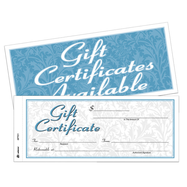Adams GFTC1 2-Part Carbonless Design Gift Certificate With Envelope