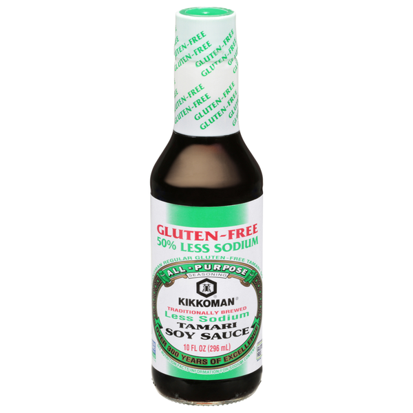 Kikkoman Soy Sauce, Gluten-Free, Less Sodium, Tamari