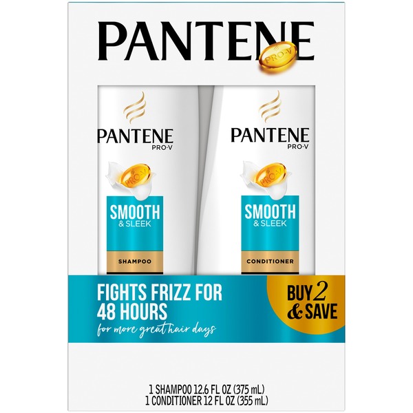 Pantene Pro-V Smooth & Sleek Shampoo and Conditioner Bundle Pack