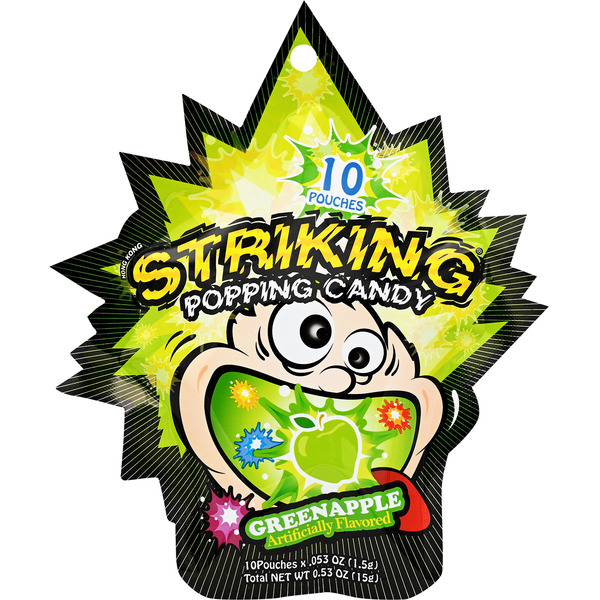 Striking Green Apple Popping Candy