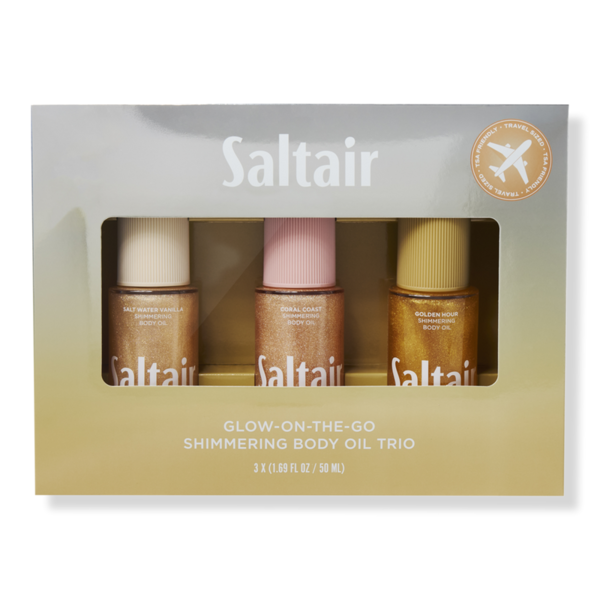 Saltair Glow-On-The-Go Shimmering Body Oil Trio - Holiday Travel Ready Set