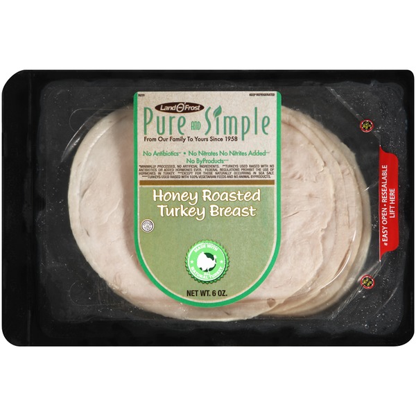 Land O' Frost Pure and Simple Honey Roasted Turkey Breast (6 oz