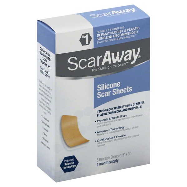 scar away silicone scar sheets 8 ct 8 ea from cvs pharmacy silicone based scar sheet