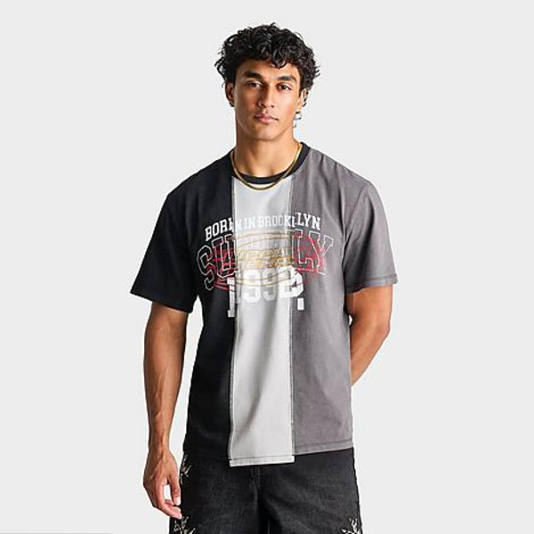 Supply & Demand Men's Knight Tri T-Shirt, M - Black/Light Grey/Dark Grey