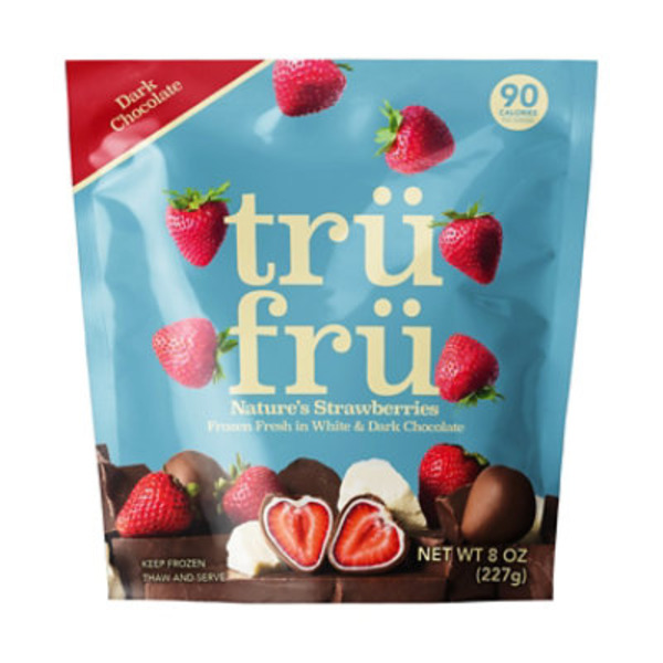 Tru Fru Frozen Strawberries  in White & Dark Chocolate