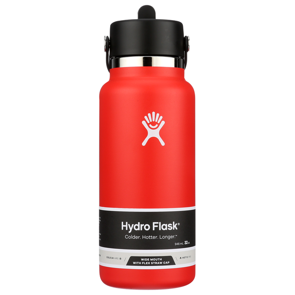 Hydro Flask 32 Oz Wide Flex Straw Cap Goji Same-Day Delivery or Pickup |  Natural Grocers
