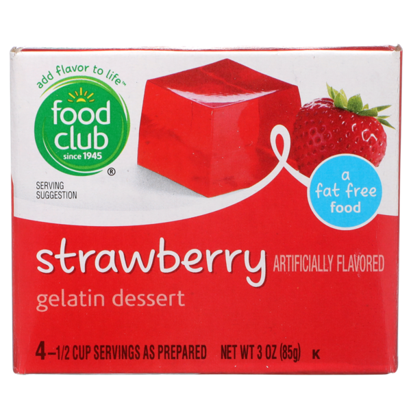 Food Club Strawberry Gelatin Dessert (3 oz) Instacart