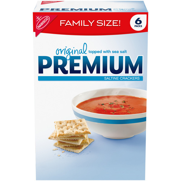 Premium Original Saltine Crackers, Lunch Snacks 24 oz