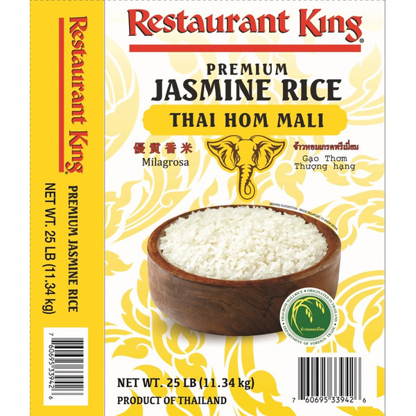 Restaurant King Jasmine Rice 25lb