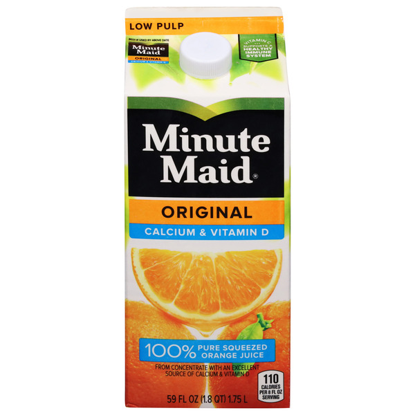 Minute Maid Orange Juice W/ Calcium, Fruit Juice Drink