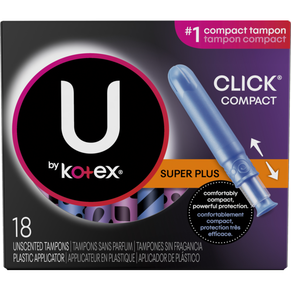 U By Kotex Super Premium Click Compact Tampons Super Plus