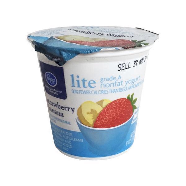 Kroger Lite Nonfat Yogurt, Strawberry Banana (6 oz) from Ralphs Instacart