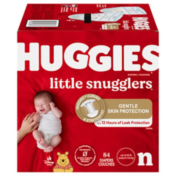 Huggies Little Snugglers Baby Diapers, Size Newborn (up to 10 lbs)